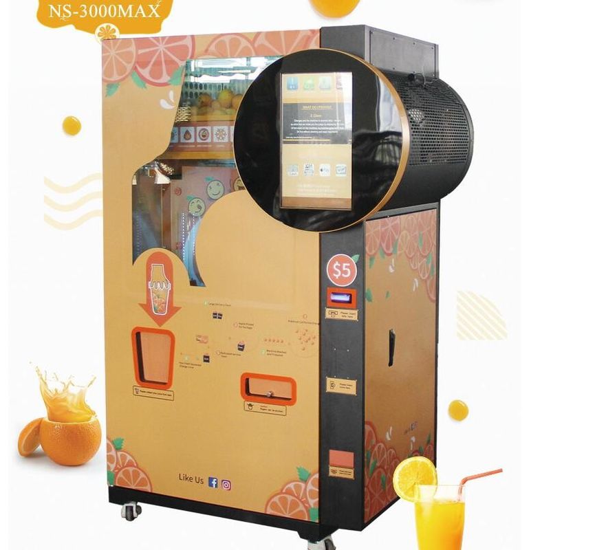 Coin And Note Payment Fruit Juice Vending Machine With Cooling System