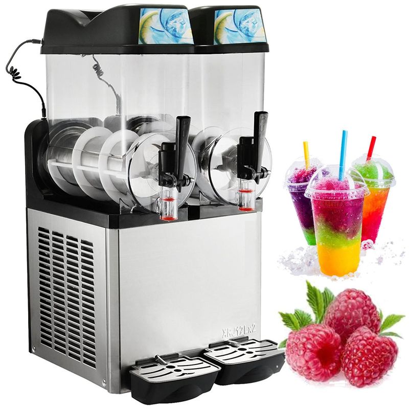 12Lx2 Commercial Frozen Drink Machine , Margarita Slush Dispenser