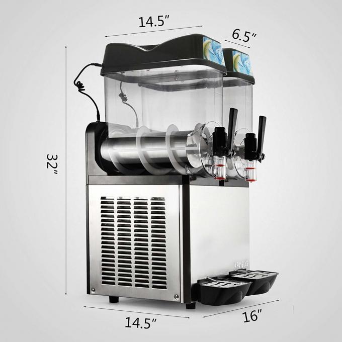 12Lx2 Commercial Frozen Drink Machine , Margarita Slush Dispenser