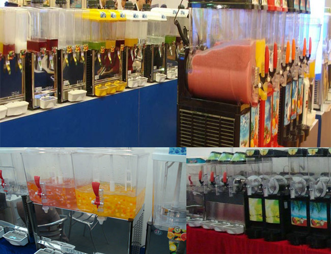 máquina de aço inoxidável da lama do gelo de 15L*3 500W com os três tanques para a bebida