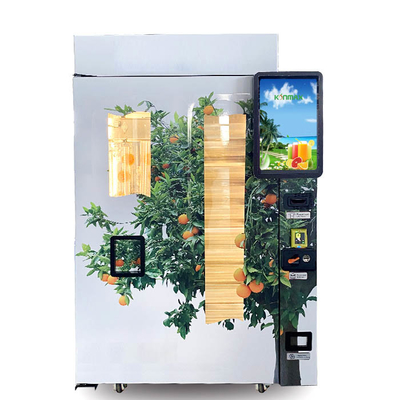 Cold Refrigerator Freshly Squeezed Orange Juice Vending Machine Long Life Time