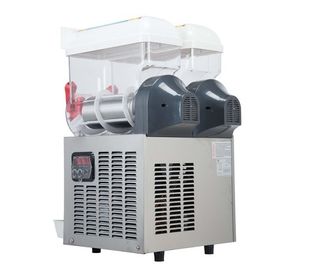 Two Bowl Ice Slush Machine Smoothie Machine With Cooler System For Restaurant