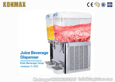 2 Tank Cold Beverage Dispenser Juice Drink Cooler Jet Type Drink Dispenser