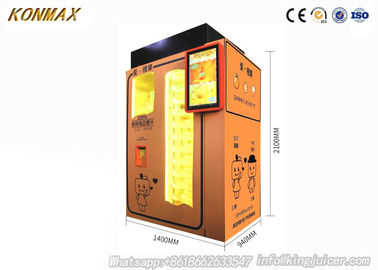 Automatic Orange Fresh Vending Machine 24 Hours Service Help Cashless Payment