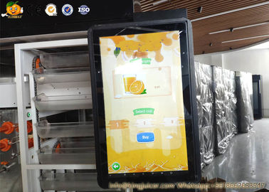 Auto Fruit Juice Vending Machine , Multi Payments Orange Vending Machine With LCD