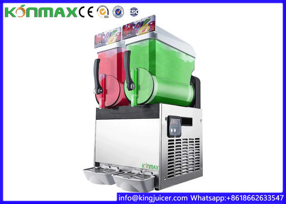 Double Tank Frozen Drink Ice Slush Machine / Frozen Ice Maker For Supermarket