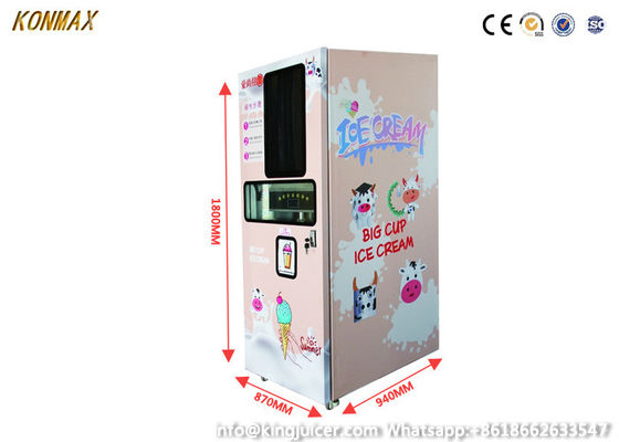 Freon 134 Soft Ice Cream Vending Machine Fully Automatic
