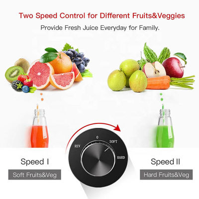 Slow Masticating Juicer Extractor Cold Press Juicer With Two Speed Modes 2 Travel Bottles 500Ml LED Display