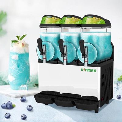 3 Tanks  Commercial Slush Puppie Machine , 30L  Frozen Fruit Smoothie Maker