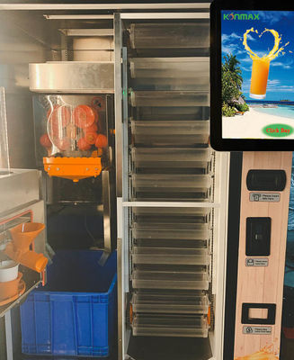 Electric Freshly Squeezed Orange Juice Vending Machines With LED Display Screen