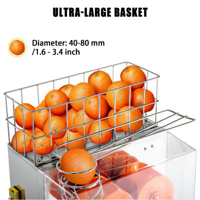 220V Commercial Automatic Orange Juice Machine / Stainless Steel Lemon Squeezer For Store