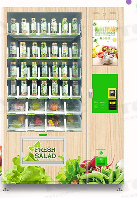 Fruits Vegetable Salad Vending Machine Adjustable Temperature