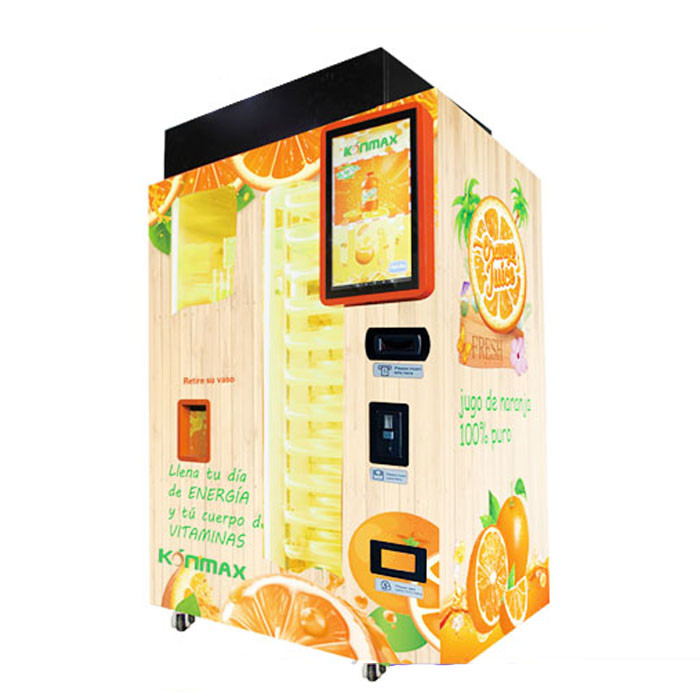 Touch Screen Control Orange Juice Vending Machine For School / Shops Use