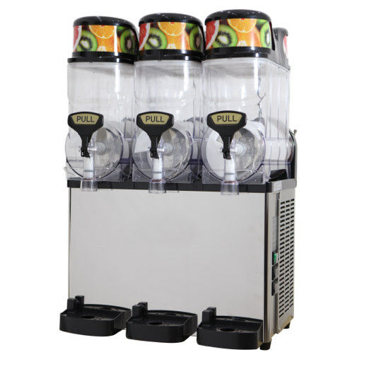 Freon R134a R404a 3 Bowl Tank Ice Slush Machine 12L * 3 Capacity Plastic Drink