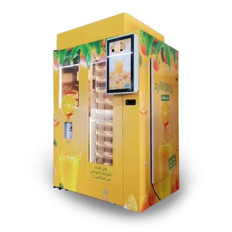 24 Hours Self Service Orange Juice Drinks Vending Machine Touch Screen Fresh Fruit 12 OZ