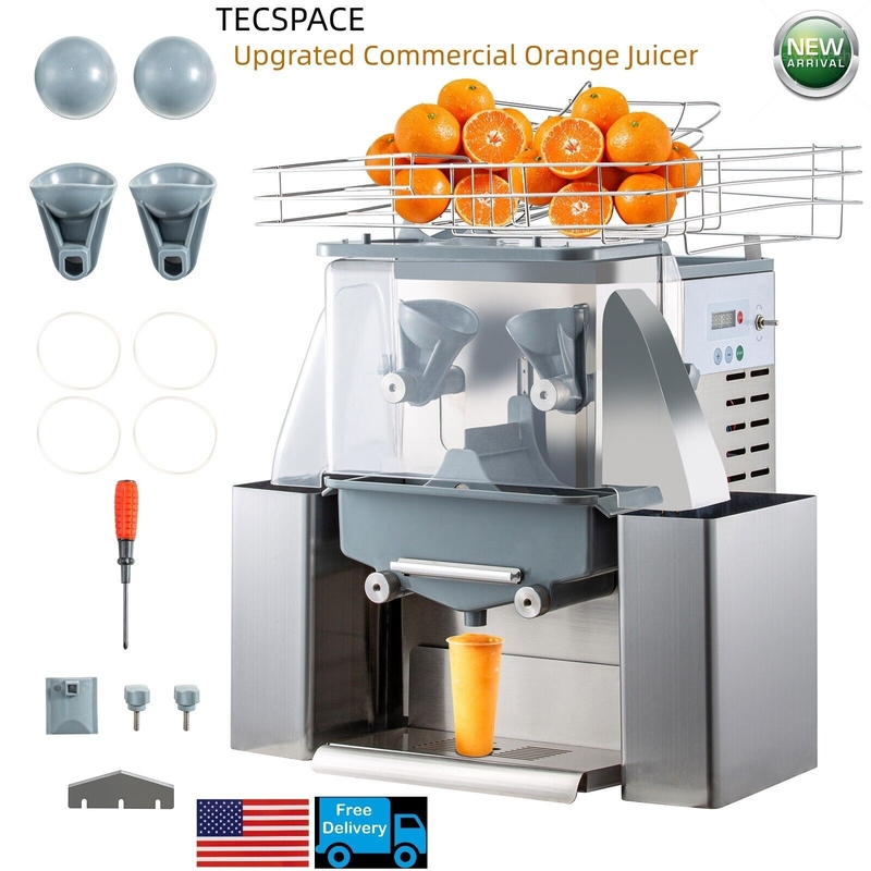 304 Stainless Steel Commercial Orange Juicer Machine 300W Electric