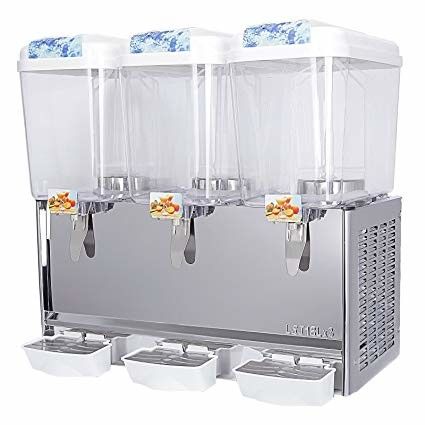 ​18LX3 320W Beverage Cold Drink Dispenser / Automatic Stainless Steel Hot And Cold Dispenser
