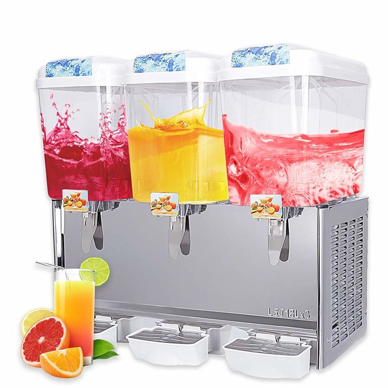 CE plastic and stainless steel electric cold drink juice dispenser