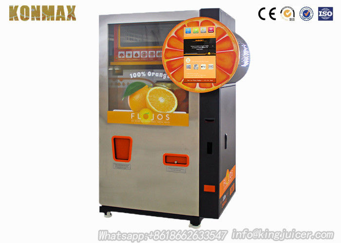304 Stainless Steel Orange Vending Machine For Business With LCD Screen
