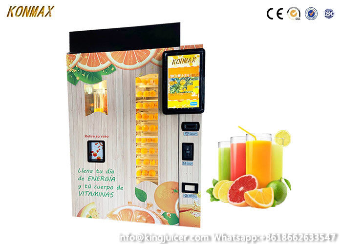 Coins And Notes Acceptors Orange Juice Vending Machine With Smart Change System