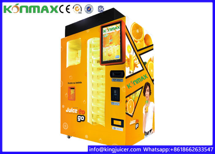Cold Refrigerator Freshly Squeezed Orange Juice Vending Machine Long Life Time
