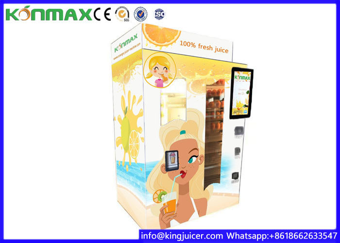 Visible Wifi Control Fresh Squeezed Orange Juice Machine With Coin / Cash Payment