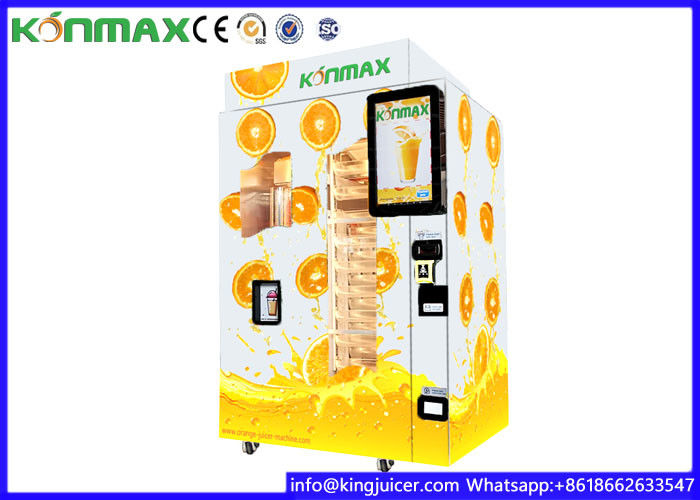 Stand Fruit Drink Vending Machine 21.6 Inch Touch Screen For Market / Shopping Mall