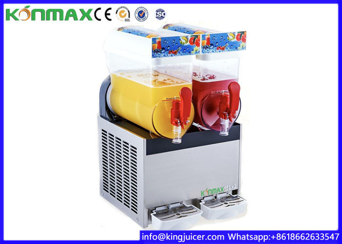 Mall Commercial Grade Ice Slush Machine Snow Melt Making With Two Tanks