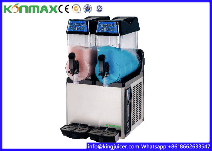 Electric Commercial Ice Slush Machine Dual Beater Mixing System For Restaurant Frozen Drink