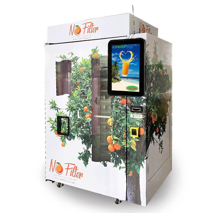Automatic Commercial Fresh Fruit Orange Juice Vending Machine With Nfc , Low Noise