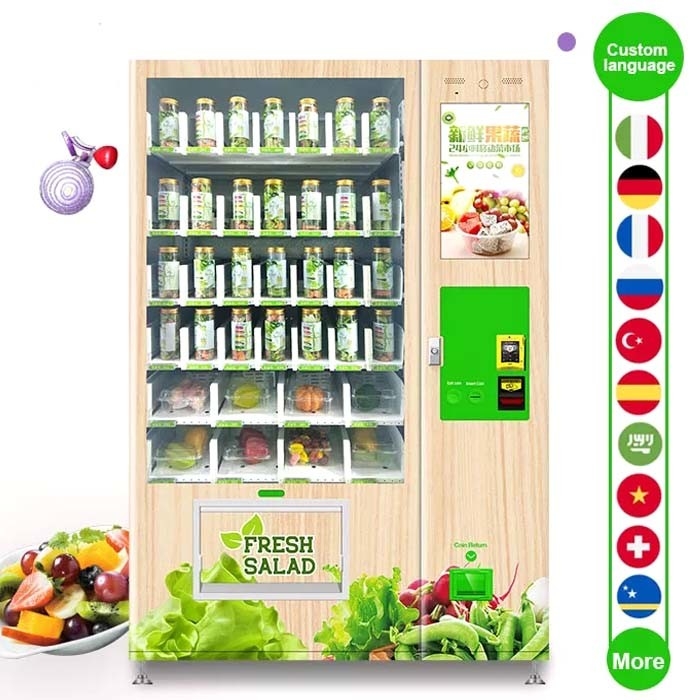 Fresh Healthy Salad Vegetables Fruit Combo Vending Machine For Fruits And Healthy Food