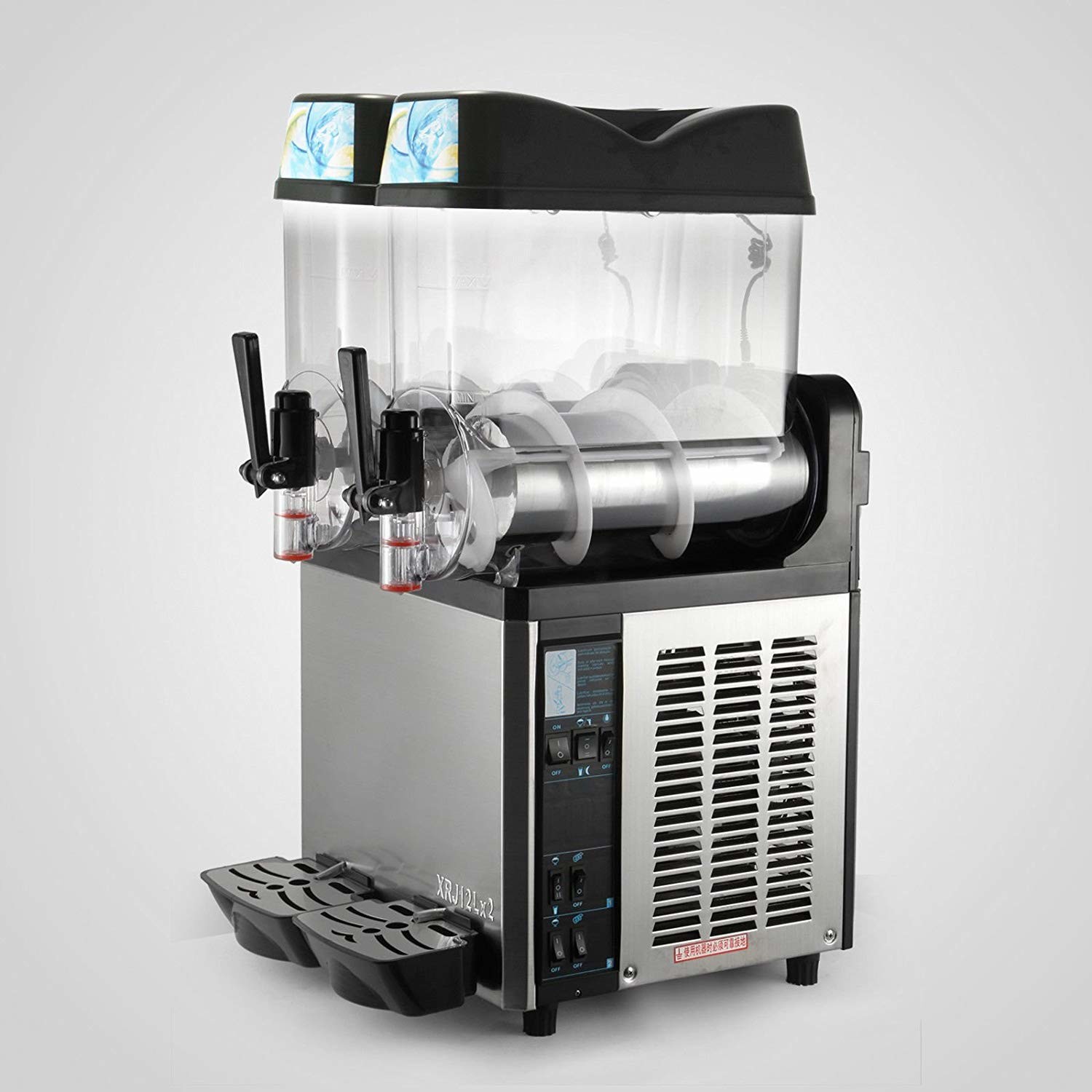 12Lx2 Commercial Frozen Drink Machine , Margarita Slush Dispenser