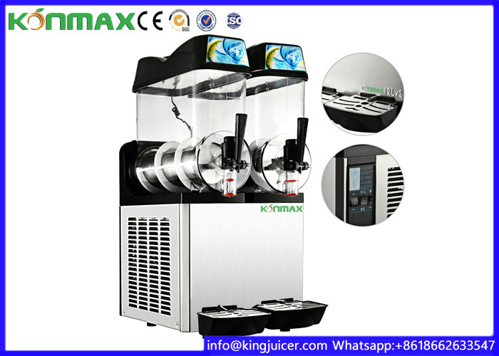 12Lx2 Commercial Frozen Drink Machine , Margarita Slush Dispenser