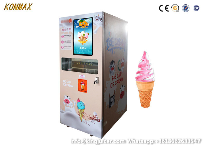 20L Coin Operated Ice Cream Vending Machine Direct Cooling