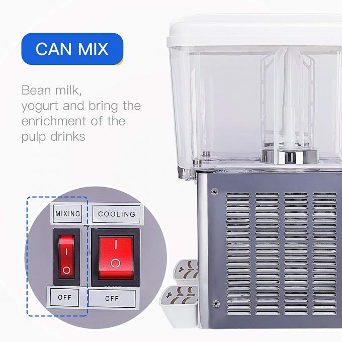 54L Triple Tank Cold Beverage Dispenser Electric Mini Juice Mixed Drink