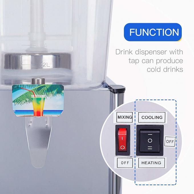 Cold And Hot Juice Mixer Machine Fruit Cold Drink Dispenser With Pump