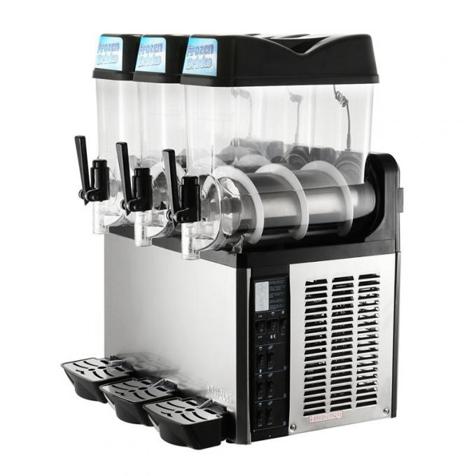 3 Flavor Commercial Ice Slush Machine 800w For Hotel 12L X 3